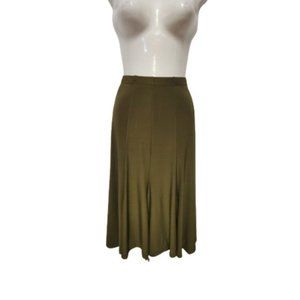 Olive Green Skirt Elastic Waist Flare Skirt  Various Size  - S/P, Size M